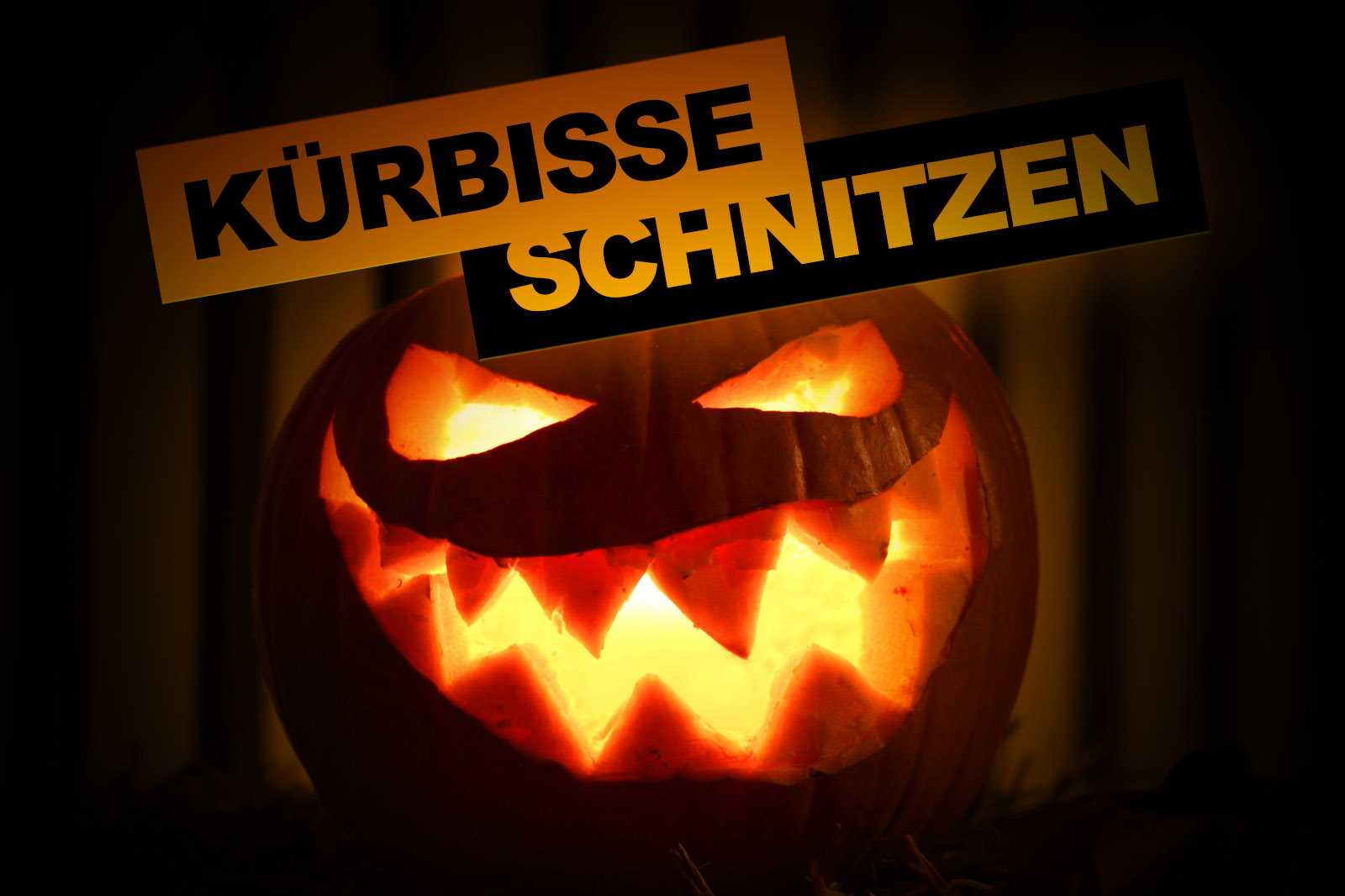 Kürbisse Schnitzen